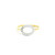 14k Gold Oval Ring with Round Brilliant Diamonds GBC-12986