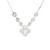 14k White Gold Diamond Clover Pendant Necklace 560-11669