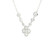 14k White Gold Diamond Clover Pendant Necklace 560-11669