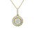 14k Yellow Gold Diamond Floral Pendant Necklace SIM-10613