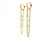 14k Yellow Gold Dangle Earrings with Mixed Fancy Cut Diamonds 201-11350
