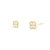 14k Yellow Gold Clover Stud Earrings with Round Brilliant Cut Diamonds 584-10056