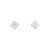 14k Yellow Gold Clover Stud Earrings with Round Brilliant Cut Diamonds 584-10056