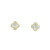 14k Gold Diamond Clover Stud Earrings 584-10054