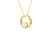 Solitaire Round Cut Lab Grown Diamond Circle Necklace in Gold LGD-10023