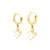 14k Yellow Gold Dangle Earrings with Heart-Shaped Brilliant Cut Lab Grown Diamonds LGD-10033