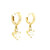 14k Yellow Gold Dangle Earrings with Heart-Shaped Brilliant Cut Lab Grown Diamonds LGD-10033