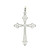 14k White Gold Diamond Cross Pendant GBC-12655