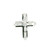 18k White Gold Round and Baguette Diamond Cross Pendant 560-11031