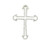 14k White Gold Round Diamond Cross Pendant DC-10229