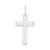 18k White Gold Cross Pendant with Round Cut Diamond Accents DC-10651