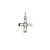 14k White Gold Cross Pendant with Baguette Cut Diamonds 501-10315