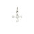 14k White Gold Cross Pendant with Baguette Cut Diamonds 501-10315