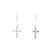 14k Gold Dangle Cross Earrings with Round Cut Diamonds GBC-13125