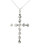 14k White Gold Diamond Cross Pendant Necklace GBC-13030