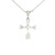 14k White Gold Diamond Cross Pendant Necklace 501-10311