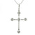 18k White Gold Diamond Cross Pendant with 14k White Gold Necklace DC-10912