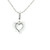 Heart-Shaped Brilliant Cut Lab Grown Diamond Pendant Necklace in 14k White Gold LGD-10089