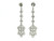 18k White Gold Dangle Earrings with Round Brilliant Diamonds GBC-12786