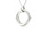18k White Gold Trinity Ring Necklace with Round Cut Diamonds AFA-10014