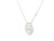 14k White Gold Diamond Necklace with Round Brilliant Cuts GBC-12462