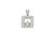 18k White Gold Pendant with Floating Round Brilliant Cut Diamonds SIE-10528