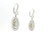 18K White Gold Dangle Earrings with Oval Opal Cabochons and Diamonds 200-1015