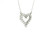 14K White Gold Diamond Heart Pendant Necklace 401-10343