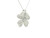 14K White Gold Four-Leaf Clover Diamond Charm Necklace 501-10302