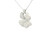 14K White Gold Four-Leaf Clover Diamond Charm Necklace 501-10302