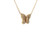 14K Rose Gold Diamond Butterfly Charm Necklace MKD-10112