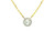 Round Cut Diamond Halo Pendant Necklace in 14K Yellow Gold 560-11666