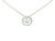 Round Brilliant Cut Diamond Pendant with Halo Necklace in 14K White Gold LGD-10122