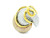 18K Tri-Gold Ring with Round Cut Diamonds TT-10581