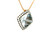 Square Cut Crystal set in Diamonds 14K Rose Gold Pendant 560-11526