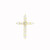14K Gold Cross Pendant with Lab Grown Round Brilliant Diamonds LGD-10207