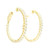 14K Gold Hoop Earrings with Lab Grown Round Brilliant Cut Diamonds LGD-10209