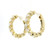 Round Diamond Single Row Hoop Earrings 14kt Yellow Gold GBC-13271