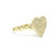 14kt Yellow Gold Diamond Pavé Heart Cocktail Ring 584-10073