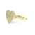 14kt Yellow Gold Diamond Pavé Heart Cocktail Ring 584-10073