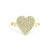 14kt Yellow Gold Diamond Pavé Heart Cocktail Ring 584-10073