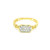 14kt Yellow Gold Diamond Pave Chain-Link Signet Ring 584-10075