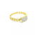 14kt Yellow Gold Diamond Pave Chain-Link Signet Ring 584-10075