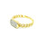 14kt Yellow Gold Diamond Pave Chain-Link Signet Ring 584-10075