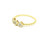 14kt Yellow Gold Beaded Band Diamond Floral Cluster Ring 584-10074