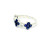 Vivid Blue Sapphire Clover Multistone Ring in 14kt White Gold 584-10072