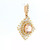 Morganite and Diamond Sunburst Pendant in 18kt Rose Gold 565-10141