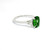 Oval Parrot Green Tourmaline Multi-Stone Ring in 14kt White Gold RPG-10383