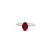 .84ct Natural Rubellite Tourmaline and .29ct Diamond Ring 18k White Gold REG-10827