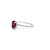 .84ct Natural Rubellite Tourmaline and .29ct Diamond Ring 18k White Gold REG-10827